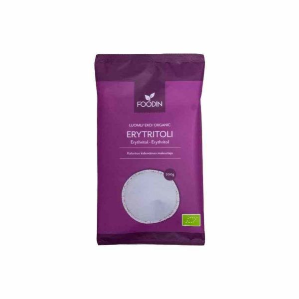 Açúcar Orgânico Alternativo Foodin Eritritol de 200 g - Adoçante Natural e Saudável para Receitas Deliciosas - Compra Online.