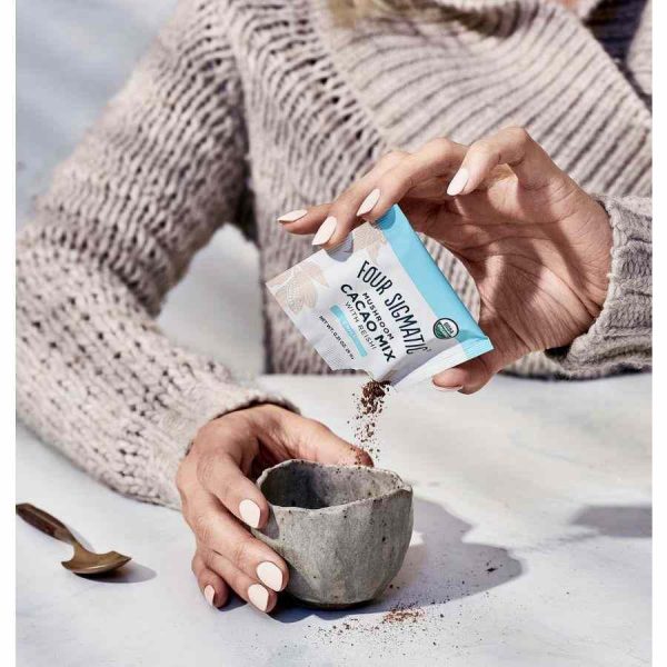 Cacau em Pó de Cogumelo Quatro Sigmatic com Reishi, fonte de vitalidade e bem-estar. Ideal para momentos de prazer e saúde. Compre online!