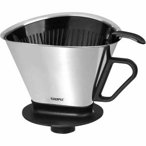 Gotejador de café Gefu Angelo tamanho 04: ferramenta premium para preparar café coado. Design elegante e durável para apreciar o seu café. Ideal para os amantes de café!