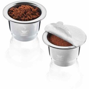 Cápsulas de café reutilizáveis para Nespresso Gefu Conscio, 2 unidades - Sustentabilidade e qualidade para o seu café diário. Compatíveis e reutilizáveis!