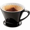 Filtro de café de porcelana Gefu Stefano, t. 4, preto - design elegante e durabilidade excepcional para desfrutar de café perfeito em casa.
