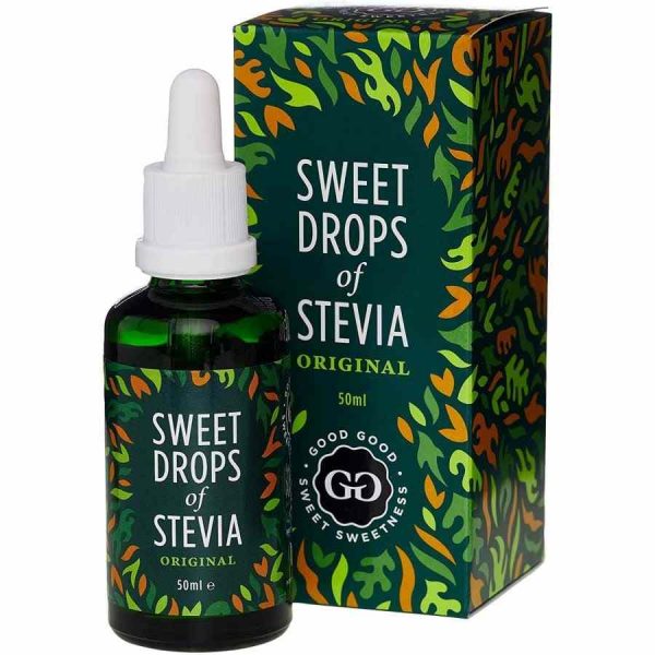 Gotas doces de adoçante Stevia Good Good, natural e de alta qualidade em embalagem de 50 ml para comprar online - Portugal.