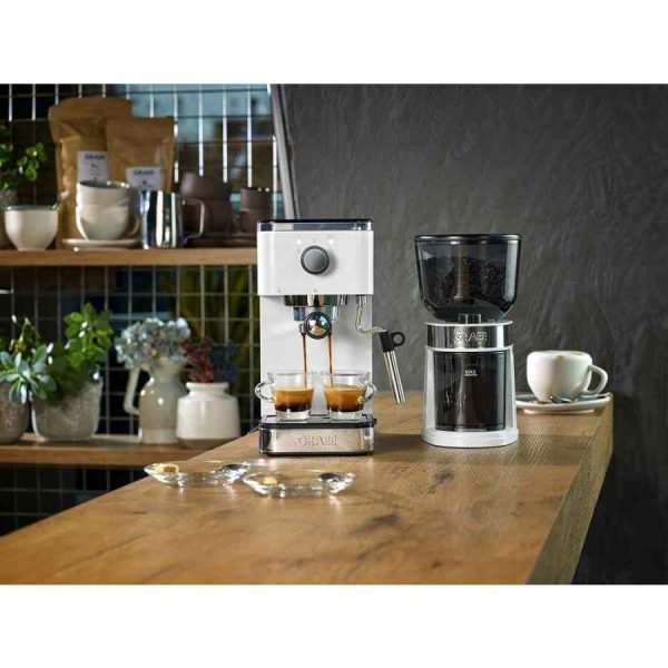 Máquina de café expresso Graef Salita com moedor de café CM201 - Desfrute do café perfeito em casa com esta máquina de alta qualidade!
