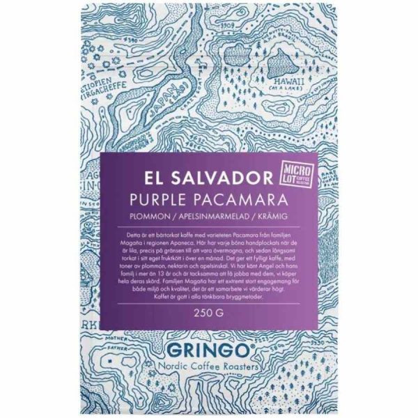 Café em grãos Gringo Nordic El Salvador Roxo Pacamara 250g - Aroma intenso e sabor requintado para os apreciadores de café. Compre online!