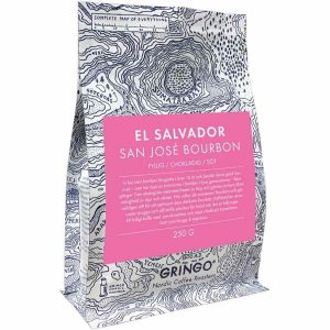 Café em grãos Gringo Nordic El Salvador San José Bourbon 250 g, para apreciadores exigentes. Aproveite esta experiência única!