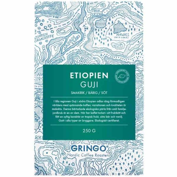 Café orgânico Gringo Nordic Ethiopian Guji em grãos 250g - Aroma intenso e sabor excepcional | Compre online agora!