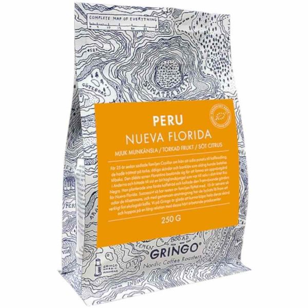 Café em Grãos Orgânico de Alta Qualidade Gringo Nordic Peru Nueva Florida 250g - Compre Online!