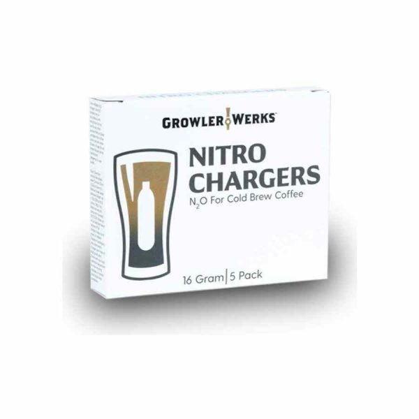 Recargas GrowlerWerks uKeg N2O 16 g - pacote com 5, qualidade premium para suas bebidas favoritas. Compre online agora!