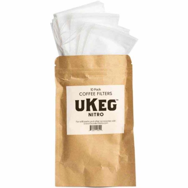 Filtros de café GrowlerWerks uKeg Nitro, conjunto de 10 filtros premium para uma experiência de café perfeita. Aproveite já!