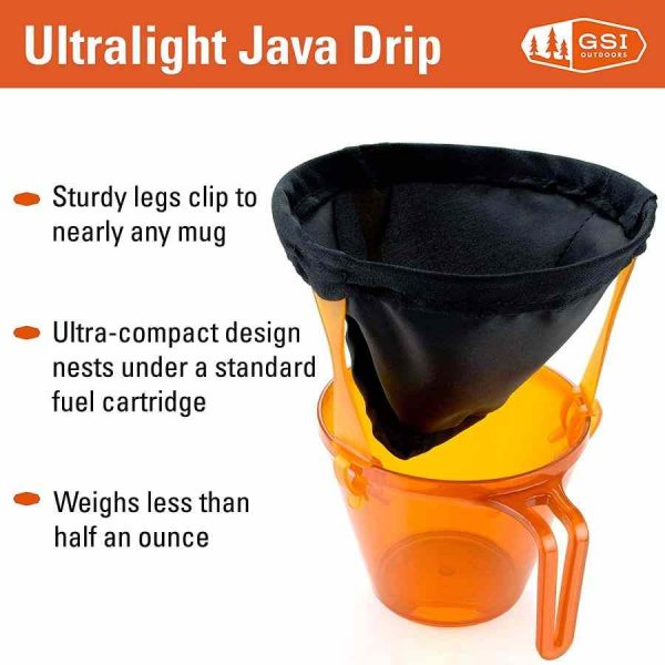 Filtro de Café Ultraleve GSI Outdoors, ideal para campismo e viagens. Prepare um café delicioso em qualquer lugar!