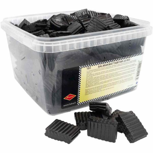 Caixa de 2 kg de deliciosas peças de tapete de alcaçuz salgado Halva - Uma tentação inigualável para os amantes de doces!