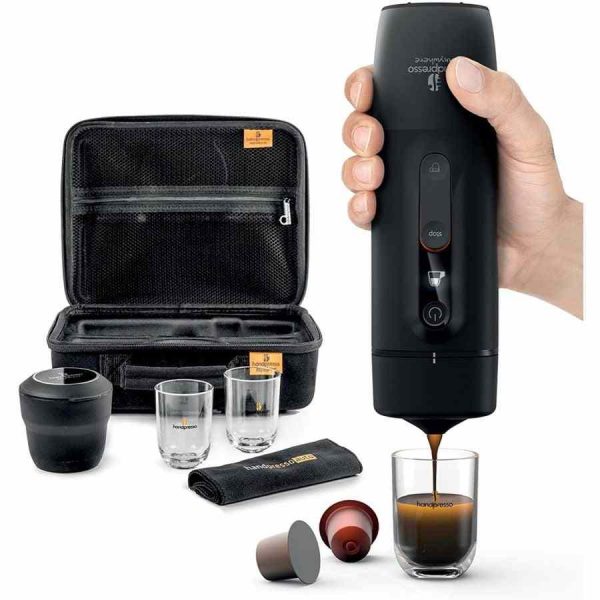 Conjunto Handpresso Auto Capsule para café expresso - Qualidade premium para saborear em casa ou em viagem. Imperdível!