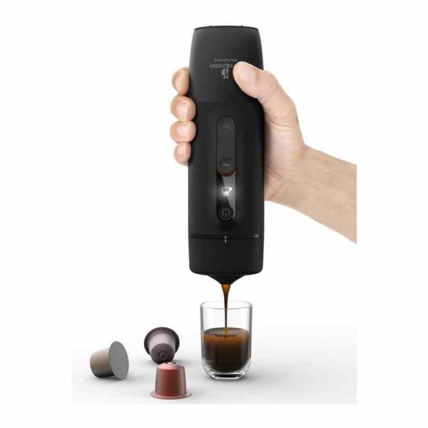 Máquina de café expresso Handpresso Auto Capsule para carro - Desfrute de café fresco enquanto viaja com esta máquina portátil de café.
