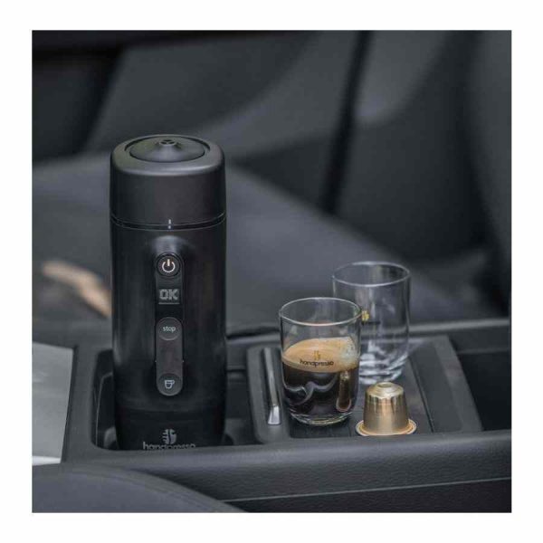 Máquina de café expresso Handpresso Auto Capsule para carro - Desfrute do melhor café onde quer que vá com esta cafeteira portátil para automóvel!