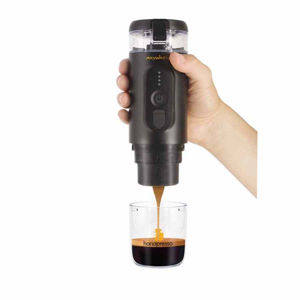 Máquina de café expresso portátil Handpresso E-presso com bateria recarregável para café perfeito a qualquer hora do dia. Ideal para viagens!