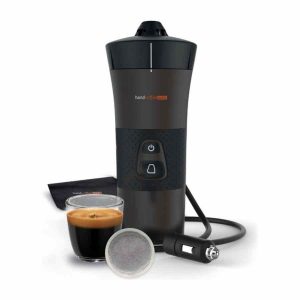 Máquina de café portátil Handpresso Handcoffee auto 12 V para cápsulas de café, prática e de alta qualidade, ideal para viagens.