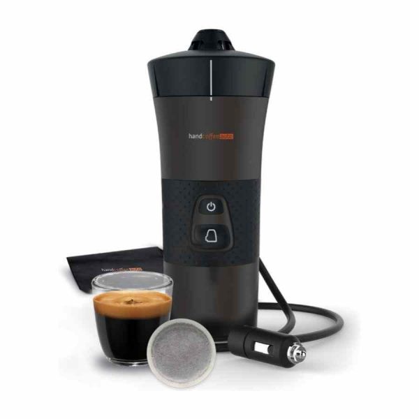Máquina de café portátil Handpresso Handcoffee auto 12 V para cápsulas de café, prática e de alta qualidade, ideal para viagens.