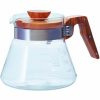 Jarra de Café Hario em Madeira de Oliveira - Elegância e Qualidade para seu Café Perfeito. Ideal para Servir com Estilo!