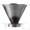 Gotejador Hario V60-02 em metal de qualidade premium para café - malha dupla. Aprecie o seu café perfeito feito em casa!