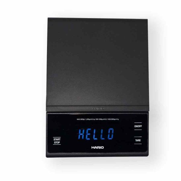 Balança de gotejamento Hario VSTW-3000-B para café de excelência, precisão japonesa. Compre online e aprimore seu café em casa!