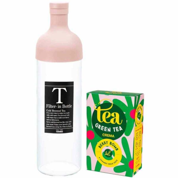 Garrafa de Chá Hario Filter-In 750 ml + Bomba Crema de Chá Verde Berry 85 g para desfrutar chás de qualidade em casa. Compre online!