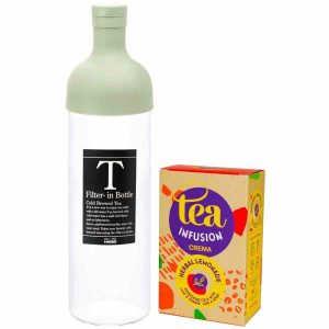 Garrafa de chá filtrante Hario 750 ml para deliciar-se com a refrescante Limonada de ervas crema 75 g. A combinação perfeita!