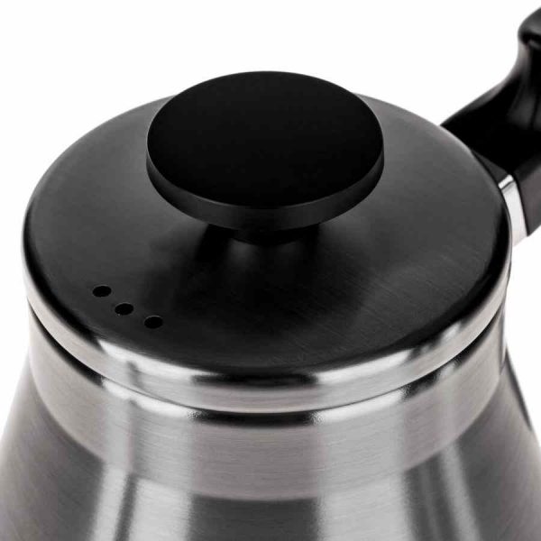 Chaleira de gotejamento Hario Fit V60 1,2 l, design elegante em prateado para preparar café de qualidade. Adquira já!