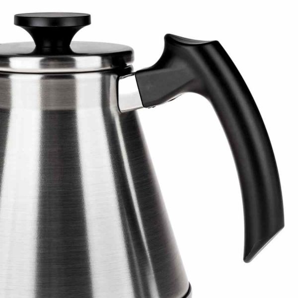 Chaleira de gotejamento Hario Fit V60 1,2 l com design elegante em prateado. Ideal para preparar café de qualidade superior.