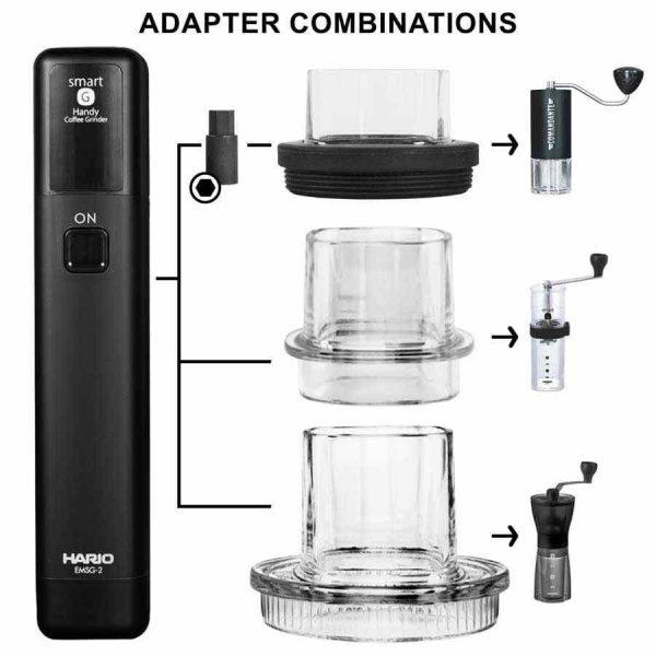 Moinho Portátil Hario Mobile Mill Stick + Adaptador BESTbrew Commander - Moagem de Café de Qualidade Superior