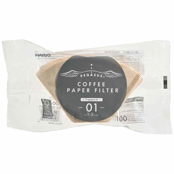 Filtros de Papel Café Marrom Hario Pegasus Tamanho 01, 100 un - A essência do café perfeito em cada filtro. Compre online e desfrute!