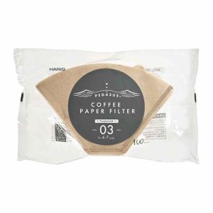 Filtros de Papel Café Marrom Hario Pegasus Tamanho 03, 100 un - Aromatize o Café com Estilo e Qualidade, Ideal para Cafeteiras.