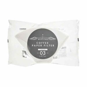 Filtro de Papel Café Hario Pegasus Tamanho 03, 100 un - Aprecie o café perfeito com estes filtros de papel premium para cafeteira. Compre já!