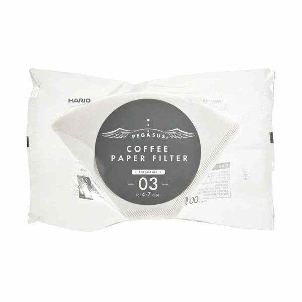 Filtro de Papel Café Hario Pegasus Tamanho 03, 100 un - Aprecie o café perfeito com estes filtros de papel premium para cafeteira. Compre já!