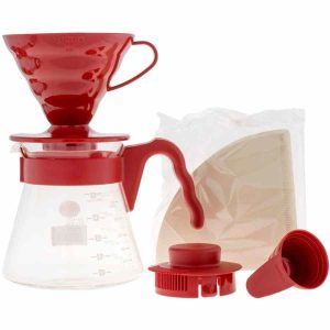 Conjunto Hario Pour Over V60-02, 700 ml - Ferramenta de Café de Alta Qualidade para Preparo Manual de Café Fresco.