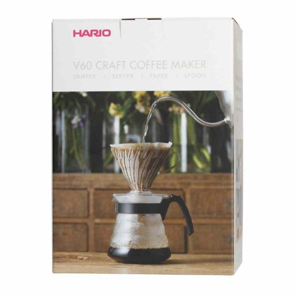 Cafeteira Artesanal Hario V60-02 600 ml - Preparação de café de qualidade superior com design elegante e capacidade de 600 ml.