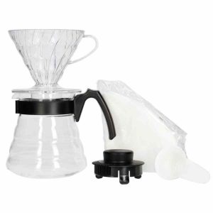 Cafeteira Artesanal Hario V60-02 600 ml - Prepara café perfeito de forma artesanal. Design elegante e alta qualidade para os apreciadores de café exigentes. Compre já!