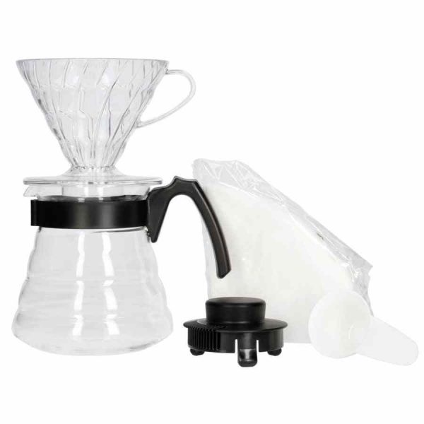 Cafeteira Artesanal Hario V60-02 600 ml - Prepara café perfeito de forma artesanal. Design elegante e alta qualidade para os apreciadores de café exigentes. Compre já!