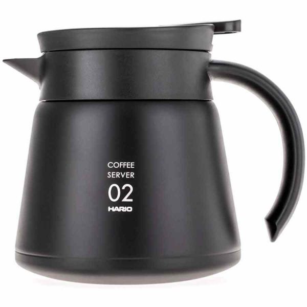 Jarra Isolada em Aço Inox Hario V60 02 - 600 ml: mantém seu café quente por mais tempo. Design elegante para sua cozinha. Compre online!