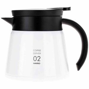 Servidor isolado Hario V60 02 em aço inoxidável 600 ml - mantém o café quente perfeito. Compre online!