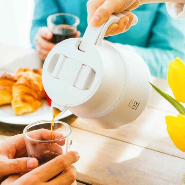 Servidor Isolado em Aço Inoxidável Hario V60-02 PLUS 600 ml - Mantenha seu café quente por mais tempo com este servidor de qualidade premium. Ideal para amantes de café exigentes.
