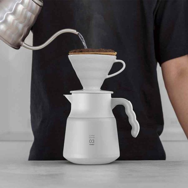 Servidor Isolado em Aço Inoxidável Hario V60-03 PLUS de 800 ml para Café de Qualidade Superior - Compra Online.