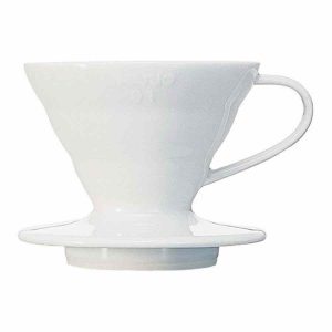 Gotejador de café em cerâmica Hario V60 tamanho 01 para preparar café fresco e aromático em casa - Compre online agora!