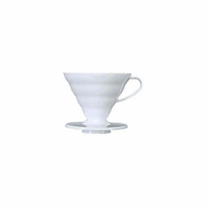 Recipiente de café em cerâmica Hario V60, ideal para extrair o café perfeito de tamanho 02, design sofisticado para amantes de café.