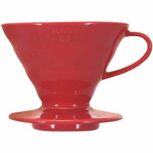 Gotejador de café em cerâmica Hario V60 tamanho 02, infusor de café premium para preparar café fresco e aromático com facilidade e precisão. Aprecie cada gole!