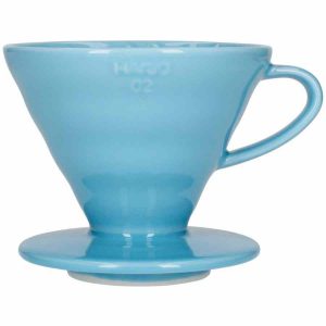 Gotejador de café em cerâmica Hario V60 tamanho 02 - Preparação de café artesanal de excelência. Ideal para os amantes do café exigentes. Aproveite!