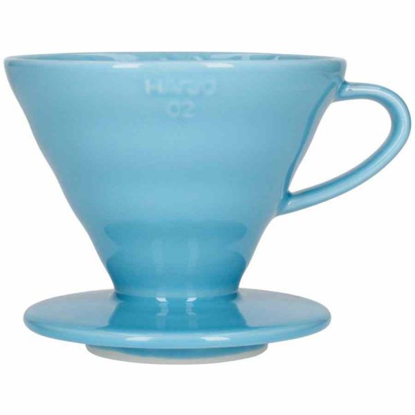 Gotejador de café em cerâmica Hario V60 tamanho 02 - Preparação de café artesanal de excelência. Ideal para os amantes do café exigentes. Aproveite!