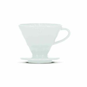 Gotejador de café em cerâmica Hario V60 tamanho 02 para café perfeito. Aprecie o sabor único! Ideal para amantes de café. Compre online!