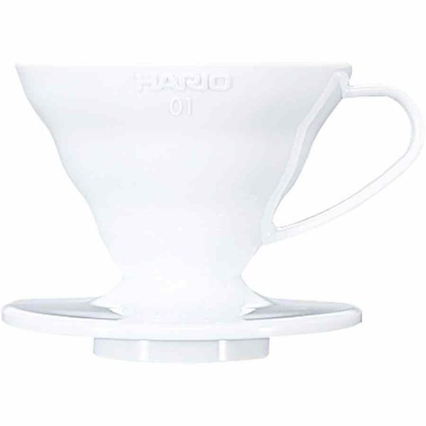 Gotejador Hario V60 Tamanho 01 em Plástico - A solução perfeita para preparar cafés frescos e aromáticos em casa. Ideal para os amantes de café exigentes!