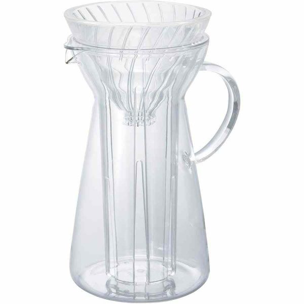 Cafeteira gelada de vidro Hario V60 700 ml - Preparação perfeita de café gelado em casa! Design elegante e funcional para os amantes de café exigentes.