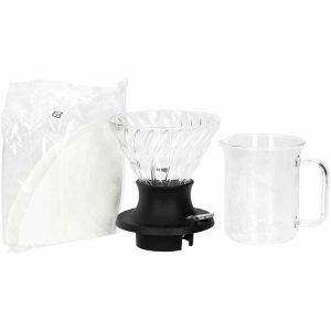 Conjunto de filtragem Hario V60 tamanho 02 para café de excelência - Ideal para servir o café perfeito em casa. Compre agora!